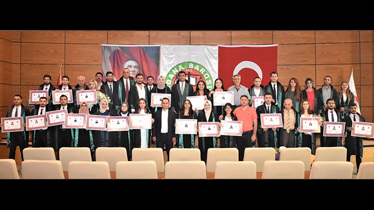 Adana Barosunda 27 avukat hukuk dünyasına katıldı