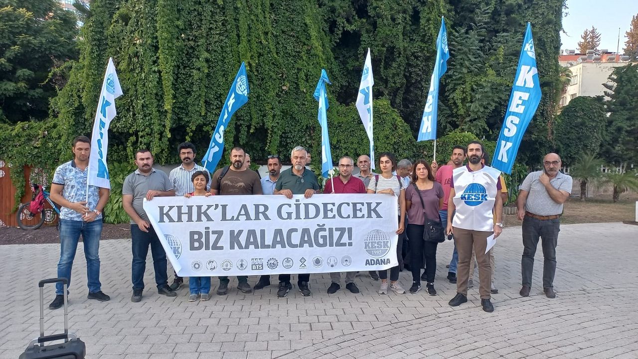 Adana KESK, Sansür Yasasına ve KHK'lara Tepki Gösterdi