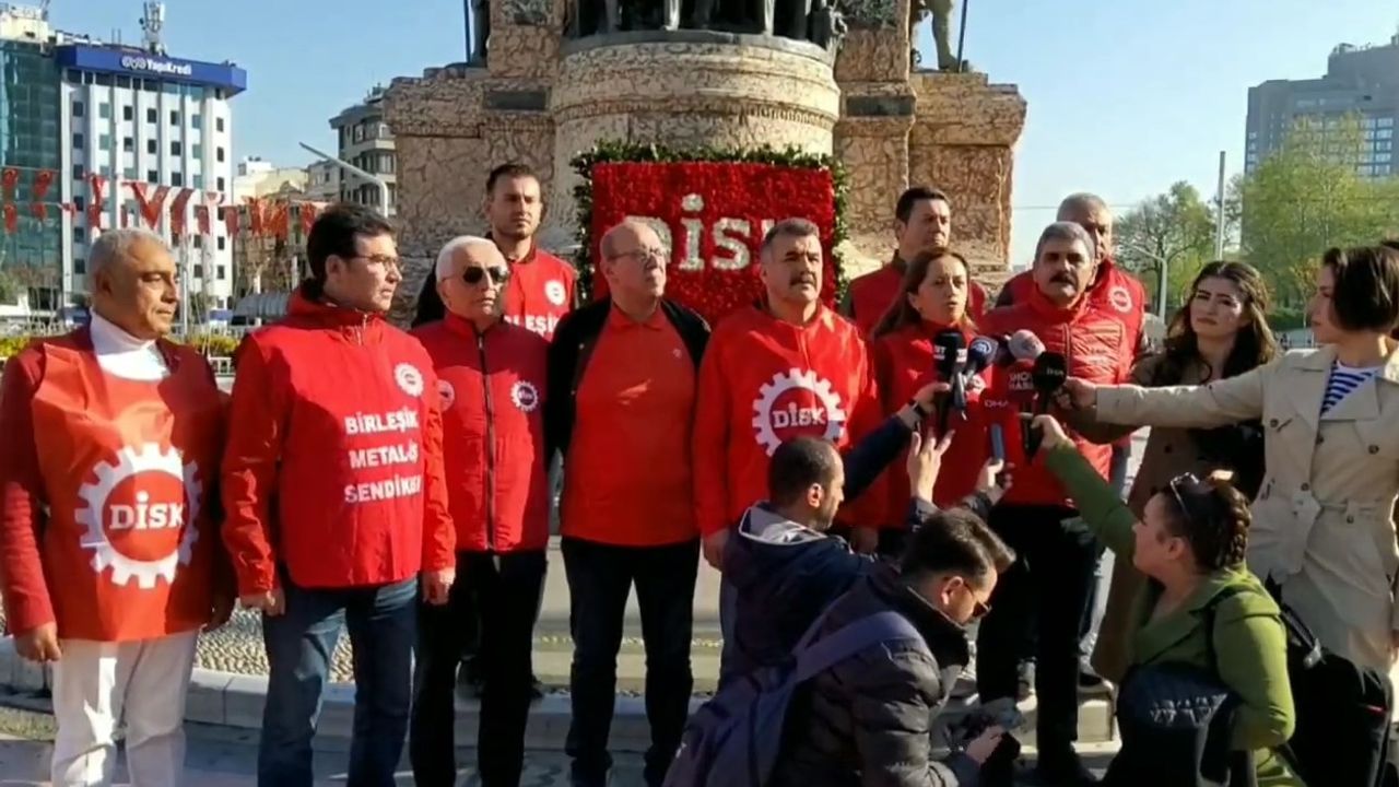 Arzu Çerkezoğlu Taksim meydanında açıklama yaptı, 1 Mayıs Meydanı Taksim Meydanı'dır.