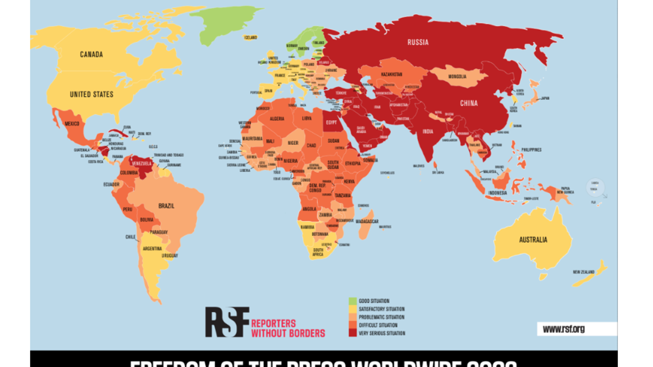 2023 Dünya Basın Özgürlüğü Endeksi Sıralamasında Türkiye 180 Ülke Arasında 165.Sırada Yer Aldı