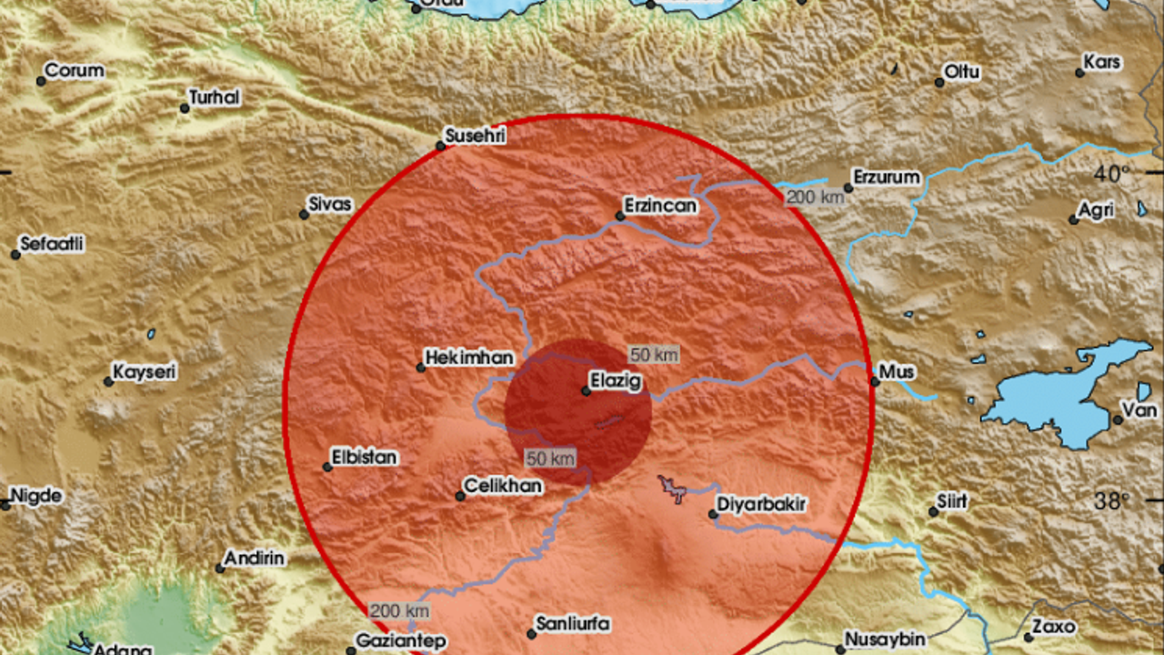 Elazığ ilinin Sivrice ilçesine bağlı Bekçitepe merkezli 4.0 şiddetinde deprem oldu