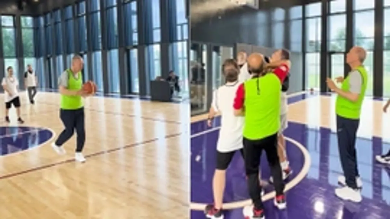 Erdoğan basketbol oynadı