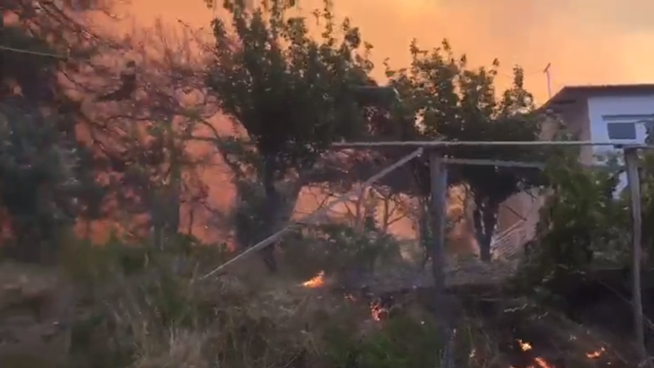 Hatay’ın Belen İlçesine bağlı Sarımazı Mahallesinde Orman Yangını
