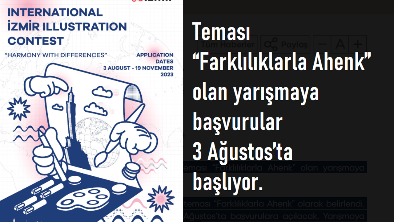 “İzmir’e Renk Ol” adlı İllüstrasyon Yarışması başvuruları 3 Ağustos’ta başlıyor