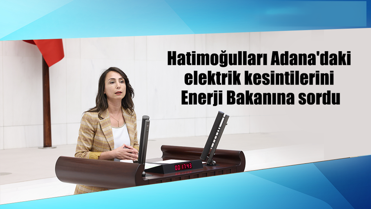 Hatimoğulları Adana'daki elektrik kesintilerini Enerji Bakanına sordu