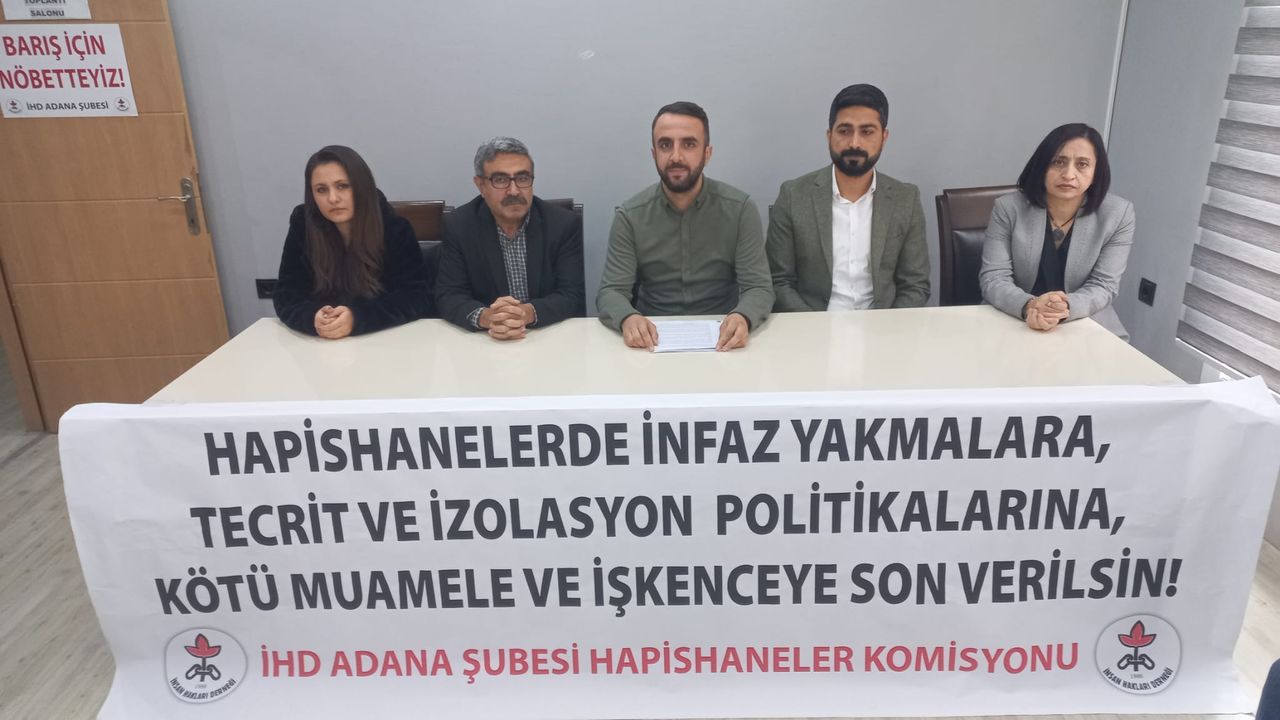 İHD Adana Şubesi, Hapishaneler Komisyonu 2023 Aralık Çukurova Bölge Hapishaneleri Hak İhlalleri Raporunu Açıkladı