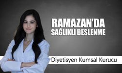 Diyetisyen Kumsal Kurucu Açıkladı, RAMAZAN’DA SAĞLIKLI BESLENME