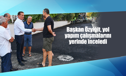 Başkan Özyiğit, yol yapım çalışmalarını yerinde inceledi