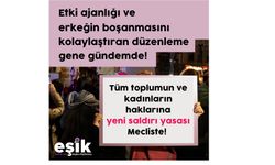 EŞİK: DİKKAT! Tüm toplumun ve kadınların haklarına yeni saldırı yasası mecliste!