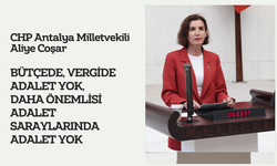 Aliye Çoşar, Bütçede, Vergide Adalet Yok, Daha Önemlisi Adalet Saraylarında Adalet Yok