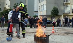 BÜYÜKŞEHİR İTFAİYESİ VATANDAŞLARI BİLİNÇLENDİRMEYE DEVAM EDİYOR