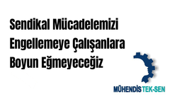 Mühendis Tek-Sen Sendikalarından Sert Açıklama: “Sendikal Mücadelemizi Engellemeye Çalışanlara Boyun Eğmeyeceğiz”