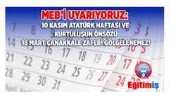 EĞİTİM-İŞ’TEN MEB’E SERT TEPKİ: “10 KASIM VE 18 MART GÖLGELENEMEZ!”