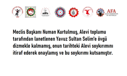 "Numan Kurtulmuş’un sözleri Aleviler tarafından münferit bir açıklama olarak görülemez"