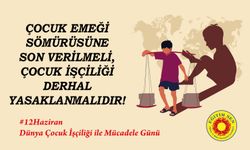 Eğitim Sen: “Çocuk Emeği Sömürüsüne Son Verilmeli, Çocuk İşçiliği Derhal Yasaklanmalıdır!”