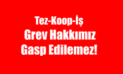Tez-Koop-İş: Grev Hakkımız Gasp Edilemez!