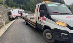 Düzce’de ambulans şarampole kaydı
