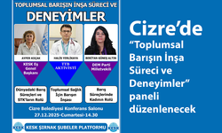 Cizre’de “Toplumsal Barışın İnşa Süreci ve Deneyimler” paneli düzenlenecek