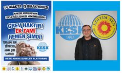 KESK 14 Ocak’ta İş Bırakacak: Cudi İmrek Kamu Emekçilerini Adana'da Greve Katılmaya Davet Etti