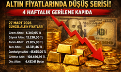 Altın Fiyatlarında Düşüş Serisi: 4 Haftalık Gerileme Kapıda