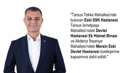 Ozan Varal, Tarsus’ta iki, Mersin merkezde ise bir eski hastane alanının satışa çıkarılmasına tepki gösterdi
