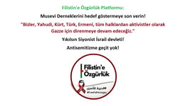 Filistin’e Özgürlük Platformu’ndan çağrı: “Musevi derneklerini hedef göstermeye son verin”