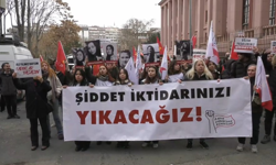 Ankara’da kadınlardan Adalet Bakanlığı önünde protesto: “Kadınları değil katilleri koruyan düzen hesap verecek”