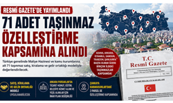 Resmi Gazete’de yayımlandı: 71 taşınmaz özelleştirme kapsamına alındı