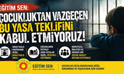 Eğitim Sen: “Çocukluktan Vazgeçen Bu Yasa Teklifini Kabul Etmiyoruz”