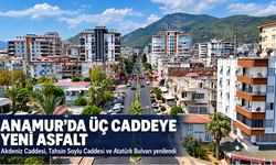 Anamur’da üç caddede asfalt çalışması tamamlandı