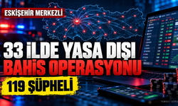 Eskişehir merkezli 33 ilde yasa dışı bahis operasyonu: 119 şüpheli hedef alındı
