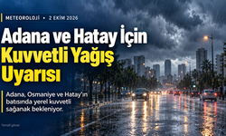 Adana ve Hatay Dahil Çok Sayıda İl İçin Kuvvetli Yağış Uyarısı