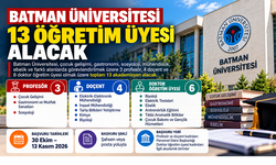 Batman Üniversitesi 13 Öğretim Üyesi Alacak: Başvurular 13 Kasım'da Sona Ereceke