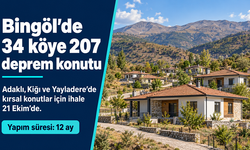 Bingöl’de 34 köye 207 deprem konutu: İhale 21 Ekim’de
