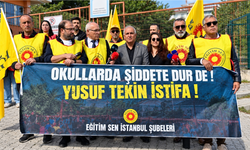 Eğitim Sen’den Eslem Sare Bulut’un Yaşamını Yitirdiği Okulun Önünde Açıklama