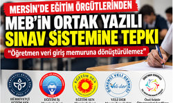 Mersin’de 5 Eğitim Örgütünden MEB’in Ortak Sınav Sistemine Tepki