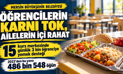Mersin’de öğrencilerin karnı tok, ailelerin içi rahat: Kurs merkezlerinde 486 bin öğün destek
