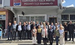 CHP Adana İl Yönetimi, Pozantı ilçesinde çeşitli temaslarda bulundu