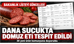 Bakanlık listeyi güncelledi: Dana sucukta domuz eti tespit edildi