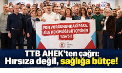 TTB AHEK’ten Çağrı: “Hırsıza Değil, Sağlığa Bütçe!”