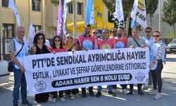 Haber-Sen Adana’da PTT önünden seslendi: Sendikal ayrımcılığa son verilsin