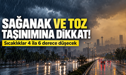 Sağanak ve toz taşınımına dikkat: Sıcaklıklar 4 ila 6 derece düşecek
