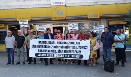Haber-Sen 7 No’lu Şube Sekreteri Ahmet AYDOĞAN'ın "sürgün” edilmesi protesto edildi