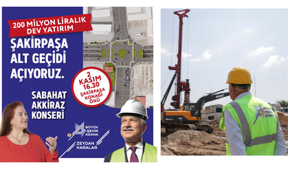 Adana Büyükşehir Belediyesi’nce yapılan, Şakirpaşa Altgeçidi’nin açılışı 2 Kasım'da gerçekleştirilecek
