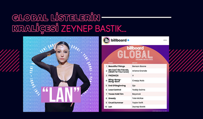 GLOBAL LİSTELERİN KRALİÇESİ ZEYNEP BASTIK…