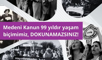 EŞİK: "Medeni Kanun 99 Yıldır Yaşam Biçimimiz, Dokunamazsınız!"
