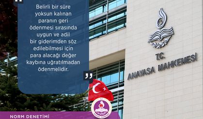 AYM: Sözleşmesiz Borçta Kanuni Faiz Anayasa’ya Aykırı