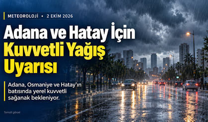 Adana ve Hatay Dahil Çok Sayıda İl İçin Kuvvetli Yağış Uyarısı