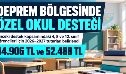 Deprem bölgesindeki özel okul öğrencilerine 52 bin 488 TL’ye kadar eğitim desteği