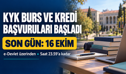 KYK burs ve kredi başvuruları başladı: Son gün 16 Ekim